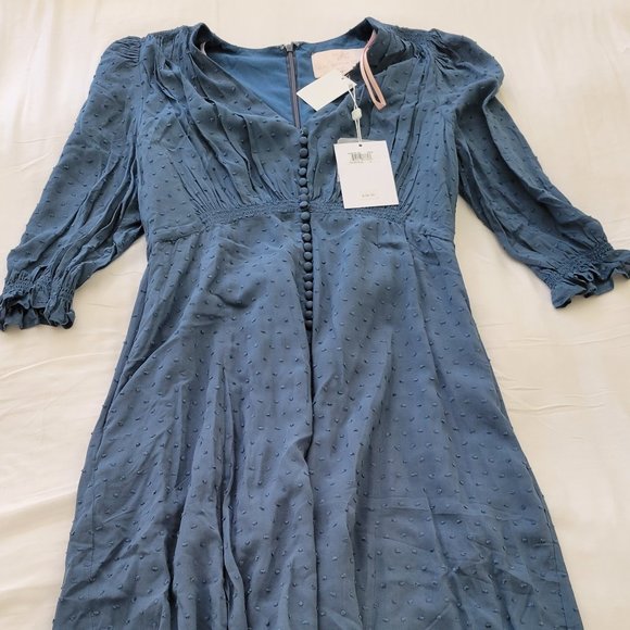 NWT Andrea Smocked Shoulder Clip Dot - Picture 1 of 2